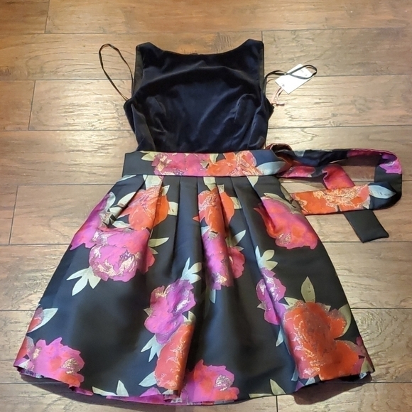 NWT Alex Marie floral tie waist  dress boho - Picture 3 of 10